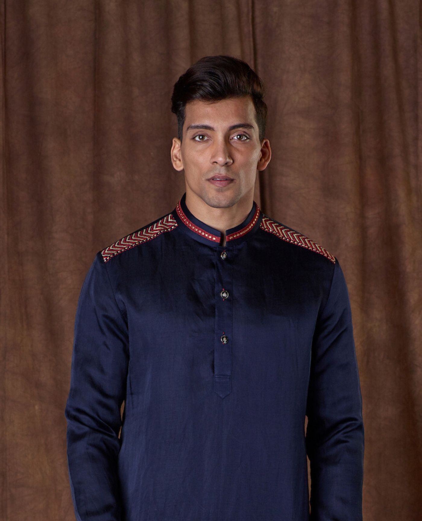 BLUE MILITARY KURTA – More Mischief