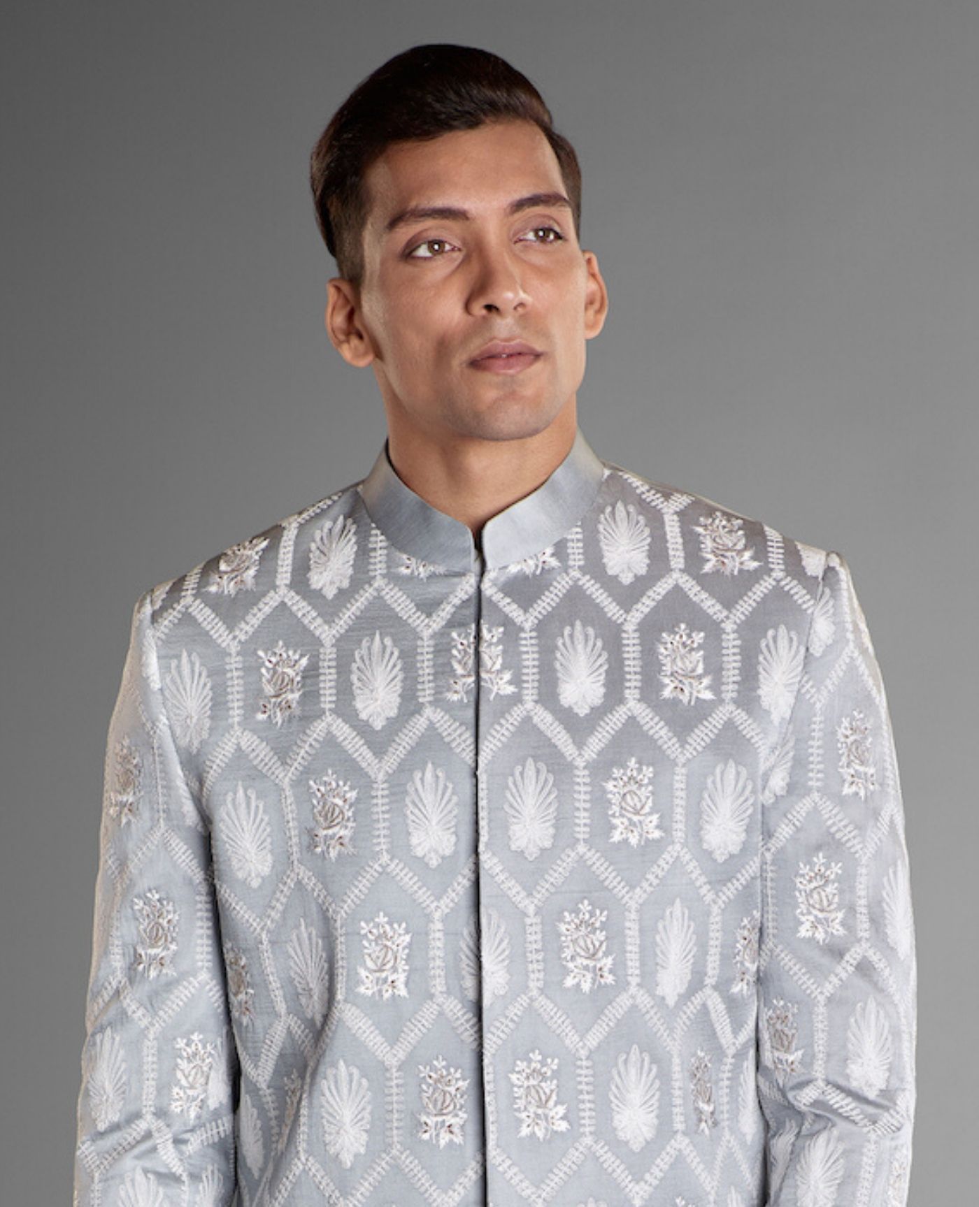 GLACIER GREY SHERWANI – More Mischief